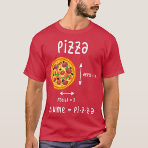 Camiseta Pizza Profundidade A Radius Z Volume Math Fast Com