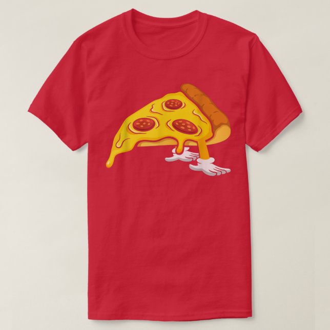 Camiseta Pizza Push Ups, Gatilho De Gentil Para Construção  (Frente do Design)
