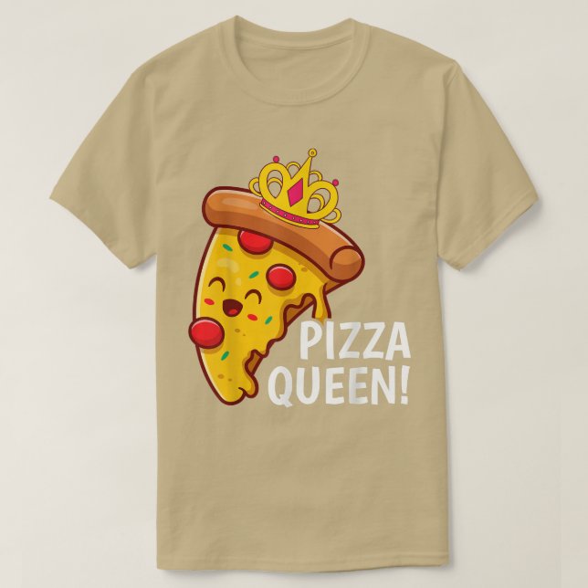 Camiseta Pizza Queen Cute Pizza Lover Comida Esquadrão Engr (Frente do Design)