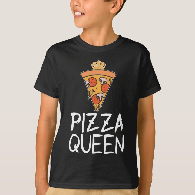 Camiseta Pizza Queen Funny Comida Lovers Presente (Frente)