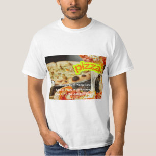 Camiseta Pizza Quente e Fumegante no Prato - Comida Delicio