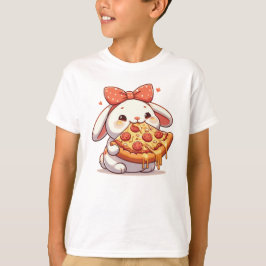 Camiseta Pizza Rabbit Coelho Engraçado