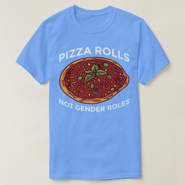 Camiseta Pizza Rolls Not Gender Rolls Non Binary Genderflui (Frente do Design)