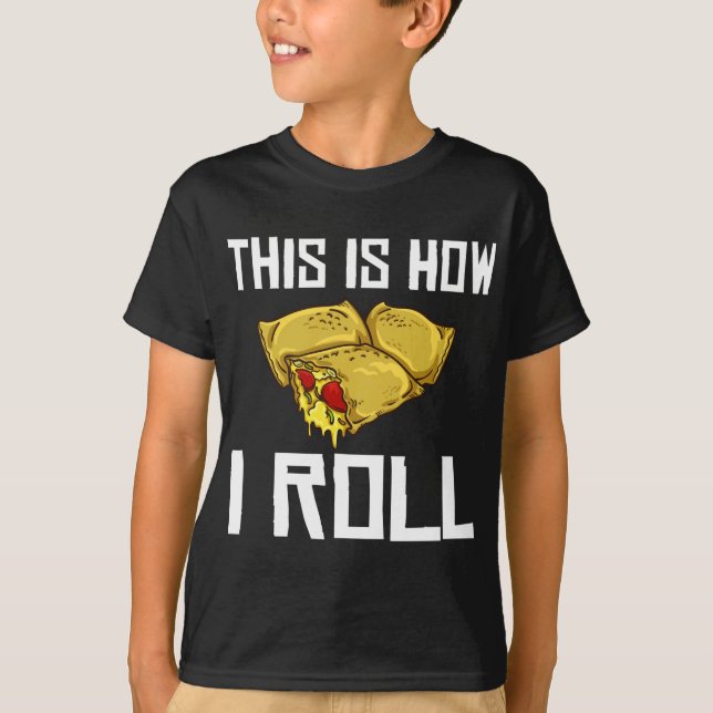 Camiseta Pizza Rolls Queijo Pepperoni Vegan (Frente)