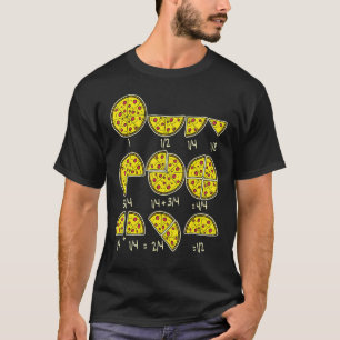 Camiseta Pizza Salami Queijo Matemática Rápida Frações Prof