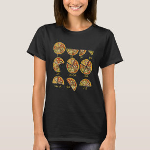 Camiseta Pizza Salami Queijo Matemático Rápido Frações Engr