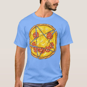 Camiseta Pizza Satã Occultismo Pentagrama Pizza Gótica Bake