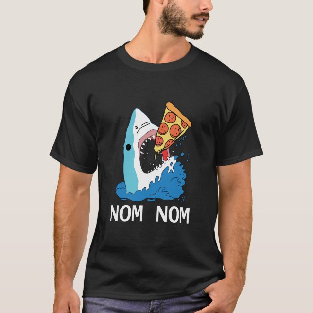 Camiseta Pizza Shark Pizzaholic Foodie (Frente)