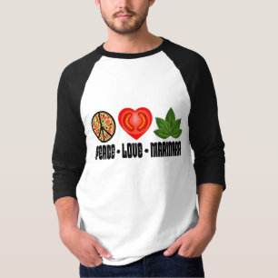 Camiseta Pizza - Sinal de Paz Tomato Heart e Folhas de Basi