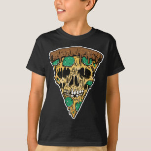 Camiseta Pizza Skull Halloween Scareen Pepperoni Bussin Fas