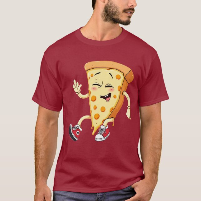 Camiseta pizza slice gráfico divertida para comidas amantes (Frente)