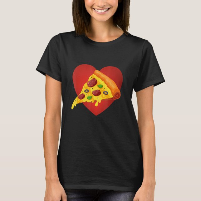 Camiseta Pizza Slice Heart Pizza Lover (Frente)