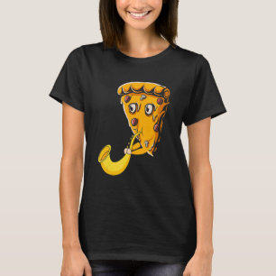 Camiseta Pizza Slice Jogando Música Saxofônica Saxofonista 