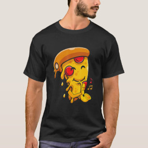 Camiseta Pizza Slice Jogando Música Saxofônica Saxofonista 