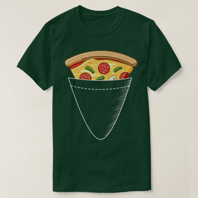 Camiseta Pizza Slice Pocket Tee Legal Comida Italiana Lover (Frente do Design)