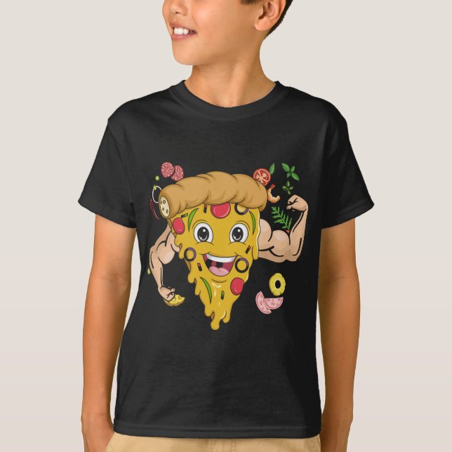 Camiseta Pizza Slice Unicorn, Magic Fast Comida Lover Pizza (Frente)