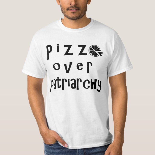 Camiseta Pizza sobre o patriarcado - versão 2 (Frente)