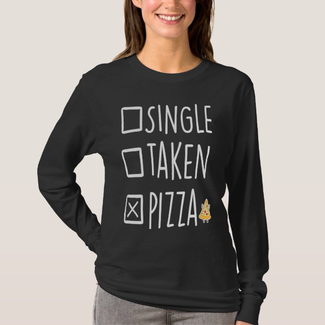 Camiseta Pizza Solteira Tomada (Frente)