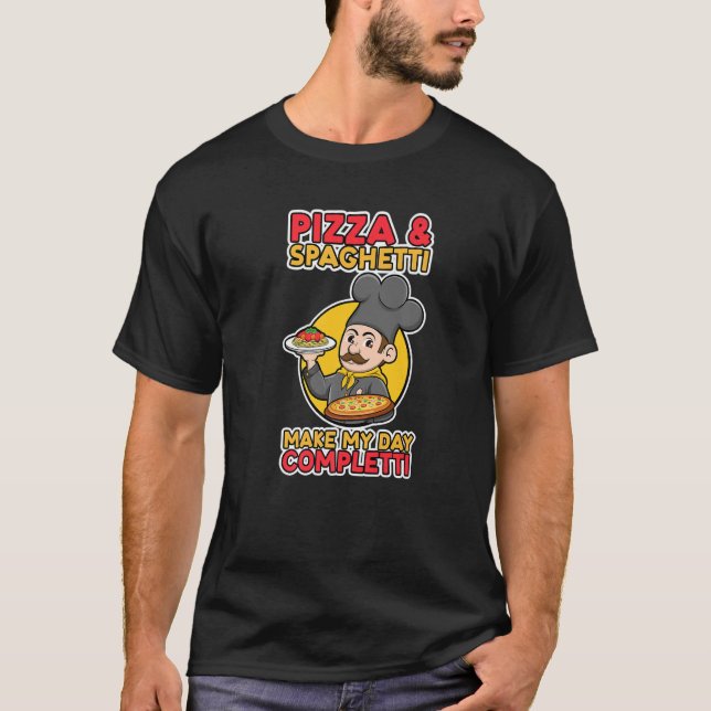 Camiseta Pizza Spaghetti Problemas com Forgetti Comida Ital (Frente)