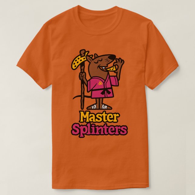 Camiseta Pizza Splinters Mestre (Frente do Design)