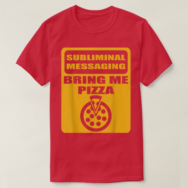 Camiseta pizza subliminal (Frente do Design)