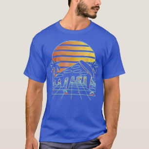 Camiseta Pizza Sunset Aestética 80s Vaporwave Fast Comida L
