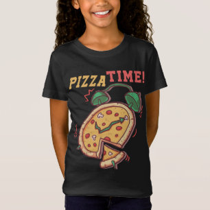 Camiseta Pizza Tempo Engraçado Pizza Alarm Pizza Pizza Itál