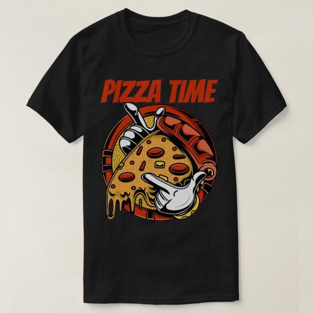 Camiseta Pizza Time Pizzeria Uniform571 (Frente do Design)