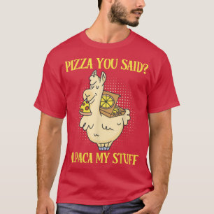 Camiseta Pizza Você Disse Alpaca Minha Bolsas Comida Italia