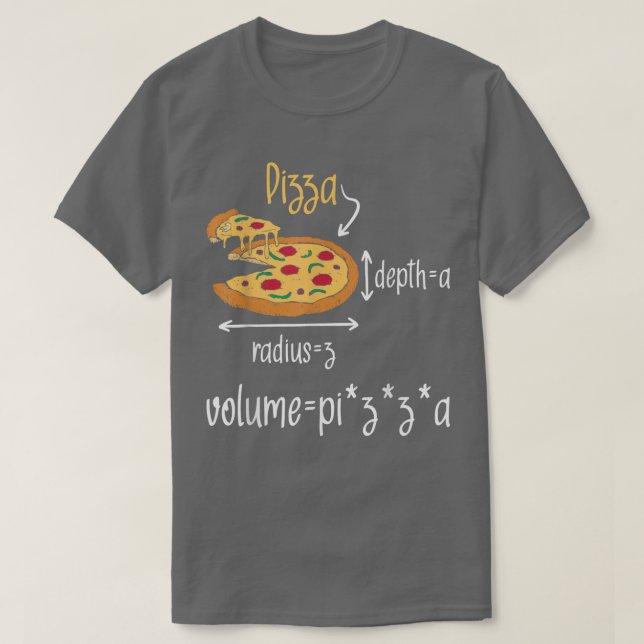 Camiseta Pizza Volume Fórmula Comida Lover Matemática (Frente do Design)