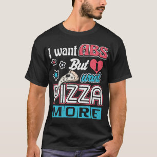 Camiseta Pizza vs Abs - Dieta em Massa - Novidade Engraçada