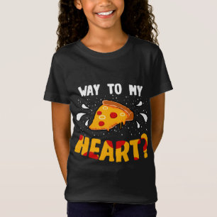 Camiseta Pizza Way To My Heart Cote Quota Engraçada Pizza L