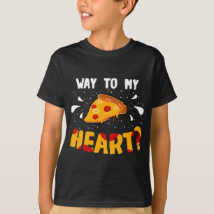 Camiseta Pizza Way To My Heart Cote Quota Engraçada Pizza L