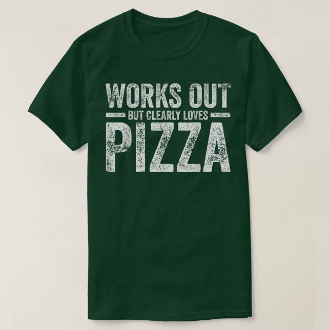 Camiseta Pizza Workout Fitness Vintage 25324647 (Frente do Design)