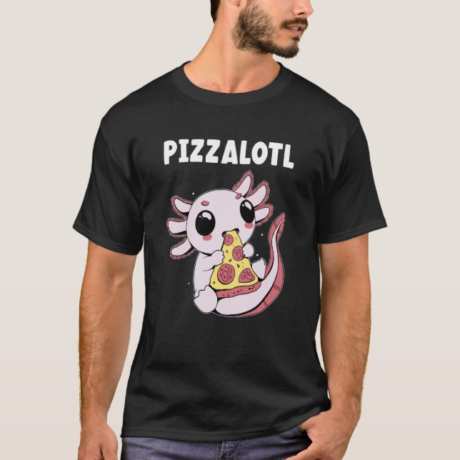 Camiseta Pizzalotl axolotl Cute salamander Amphibian Endang (Frente)
