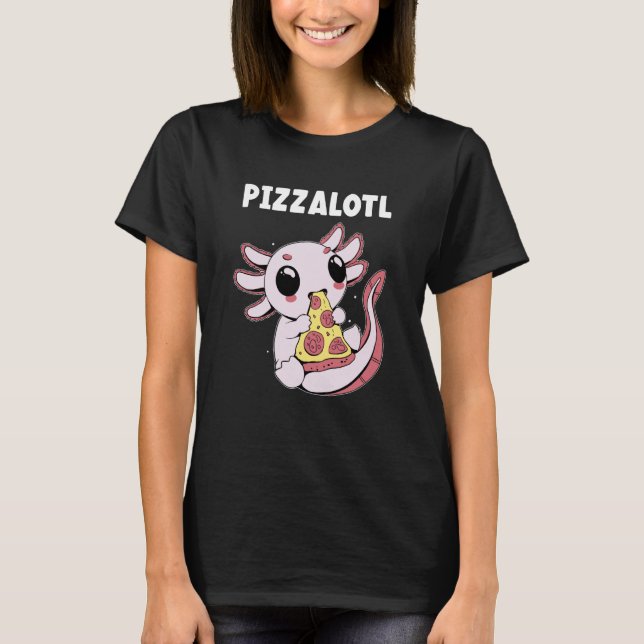 Camiseta Pizzalotl axolotl Cute salamander Amphibian Endang (Frente)