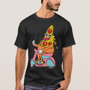 Camiseta Pizzalover Pizzaria Patinete Entrega Rápida Fo