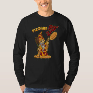 Camiseta Pizzard Pizza Wizard Fast Comida Pun Foodie Humor