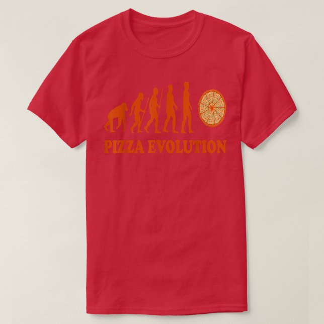 Camiseta Pizzas Salami Ham Mushroom Tomato Italy Red White  (Frente do Design)