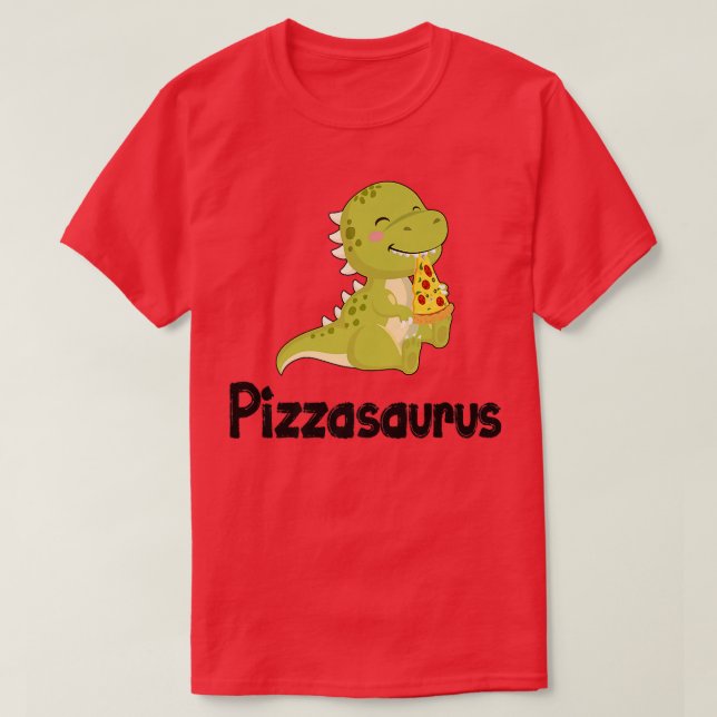 Camiseta Pizzasaurus Dinosaur Eating Pizza  1293  (Frente do Design)
