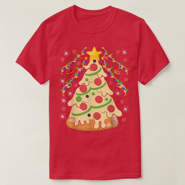 Camiseta Pizzatree Ugly Christmas Sweater (Frente do Design)