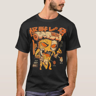 Camiseta Pizzazilla X Ray Kaiju Monster Fast Comida Japonês
