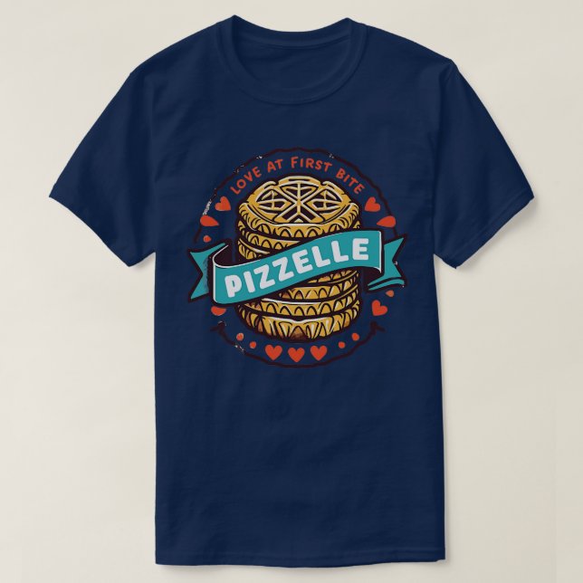 Camiseta Pizzelle Love Na Primeira Mordida (Frente do Design)