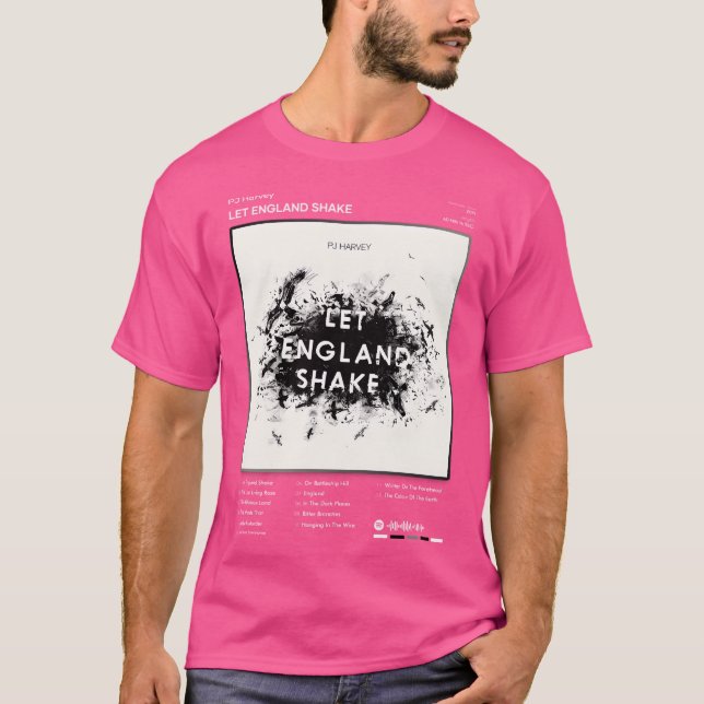 Camiseta Pj Harvey - Deixe A Inglaterra Agitar O Álbum Trac (Frente)