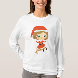 Camiseta PJs da mulher do Xmas