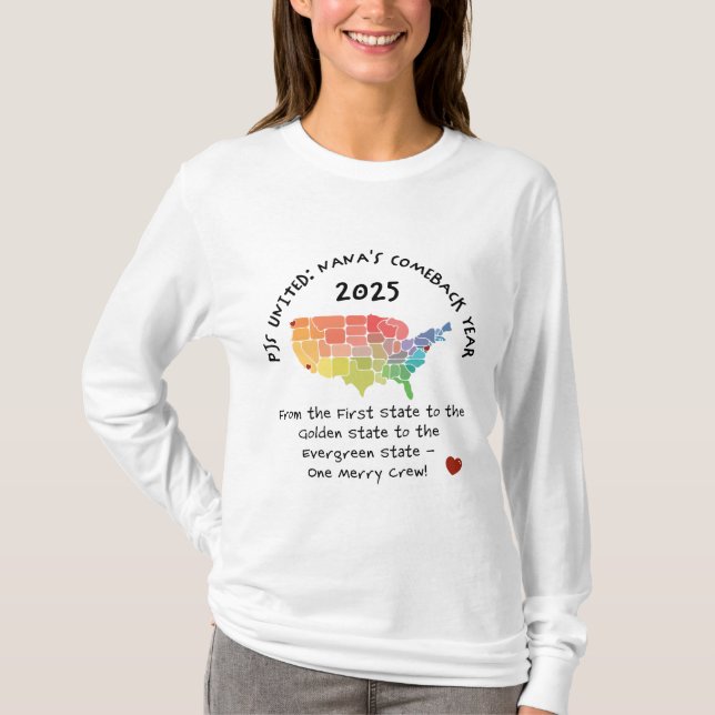 Camiseta PJs de Natal do Bernie (Frente)