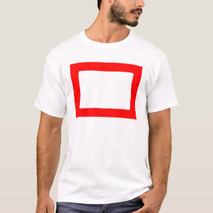 Camiseta Placa 7X5 com Dentro redondo contém vermelho trans