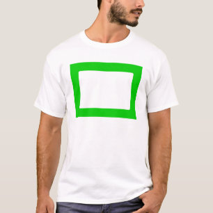 Camiseta Placa 7X5 com Dentro redondo em verde transparente