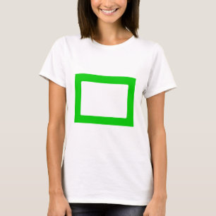 Camiseta Placa 7X5 com Dentro redondo em verde transparente