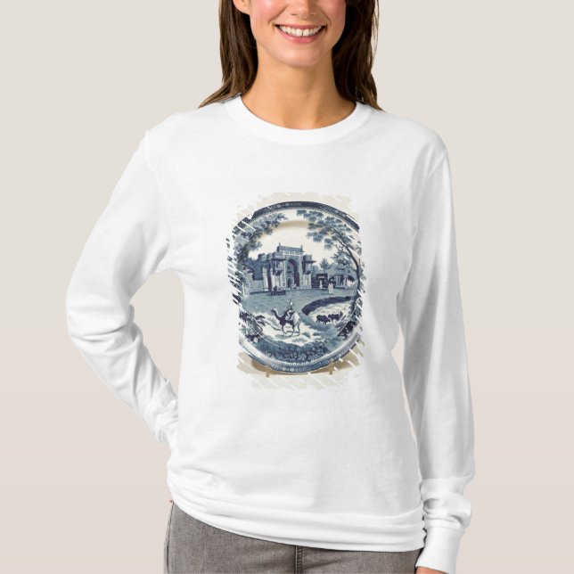 Camiseta Placa azul e branca de Spode, c.1815 (Frente)